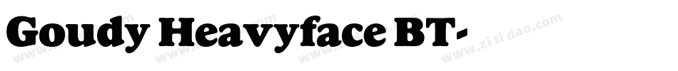 Goudy Heavyface BT字体转换